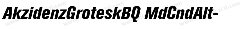 AkzidenzGroteskBQ MdCndAlt字体转换